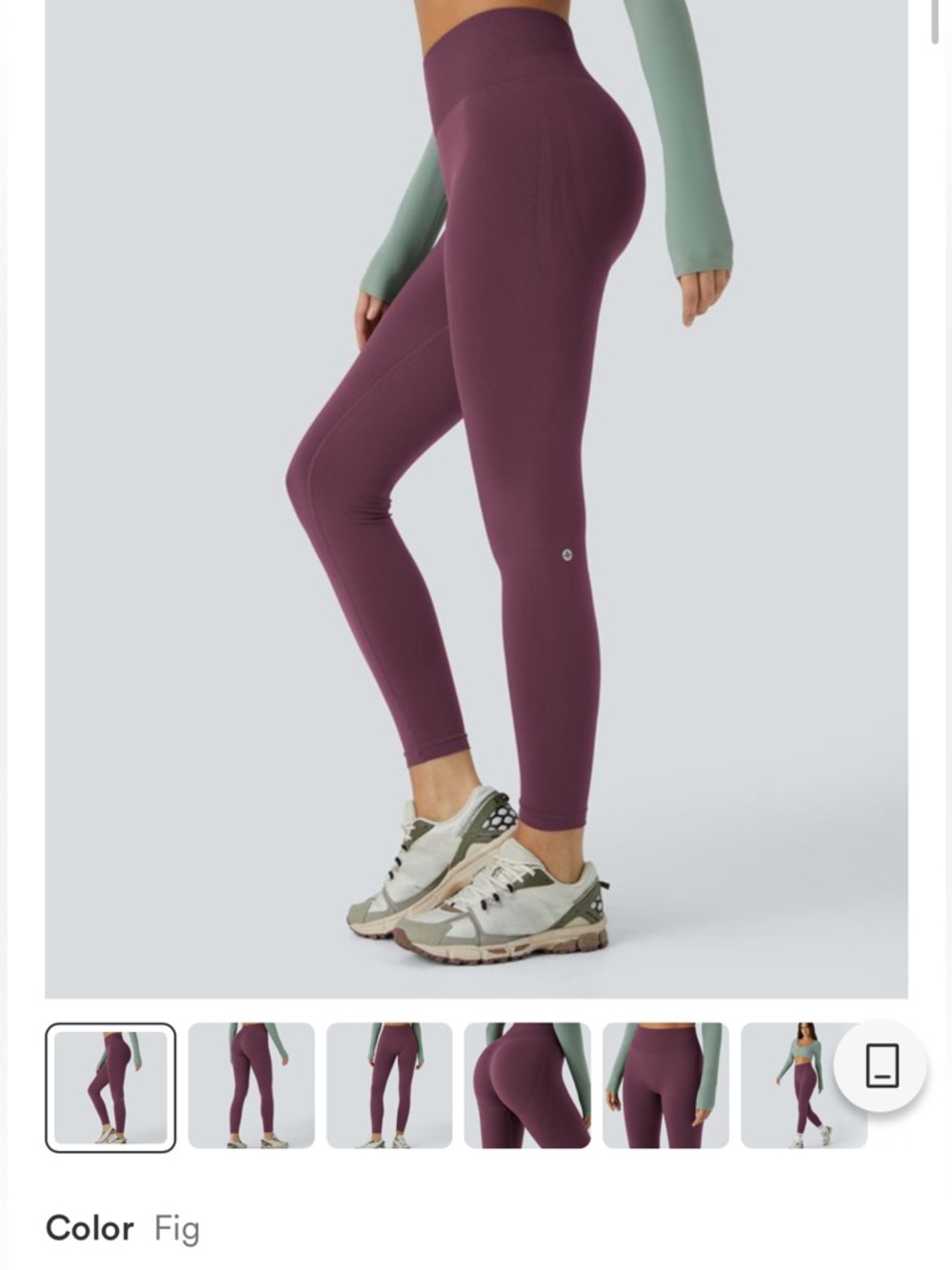HALARA High-Rise Ribbed Waist Leggings